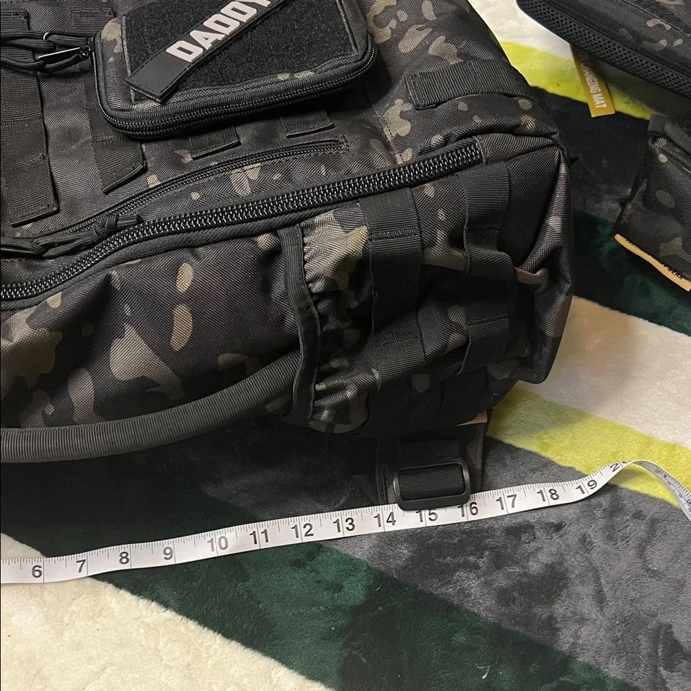 Daddy Tactical Black Camo Backpack - Durable Men's Bag NWT - Picture 15 of 16